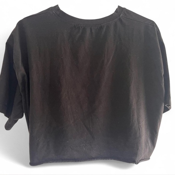 Playboy Black Lips Cropped T-Shirt oversized by Missguided - Picture 3 of 5